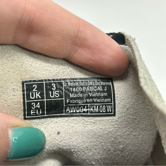 Dr. Martens Pascal White Metallic Rainbow Glitter Lace Up Kids Boots Size 3 - Picture 14 of 15